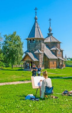 Kalem kroki Suzdal Kilisesi