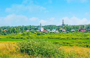 Ilinskiy çayır Suzdal uzun çimlerde