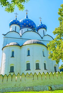 The apse of Nativity Cathedral in Suzdal clipart