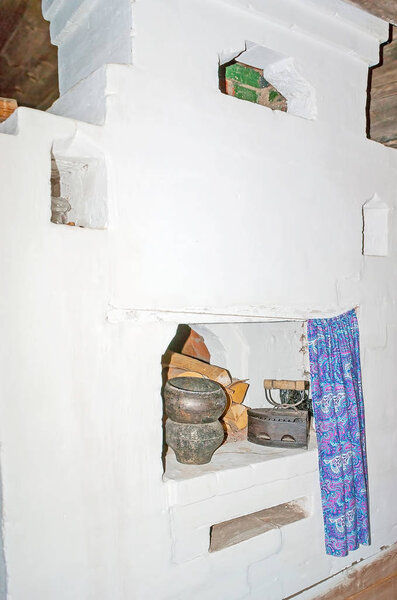 The old Russian oven in izba, Suzdal