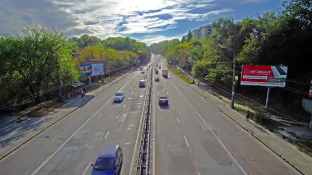 Szybki ruch w Kijowie — Wideo stockowe