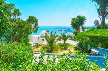 Sidi Bou Said 'deki Bahçe