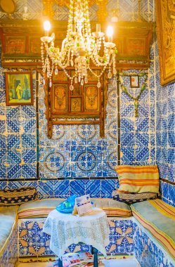 Dar ESSID mansion, Sousse konuk salonunda