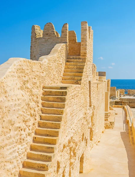 Le scale per la torre Ribat, Monastero — Foto Stock