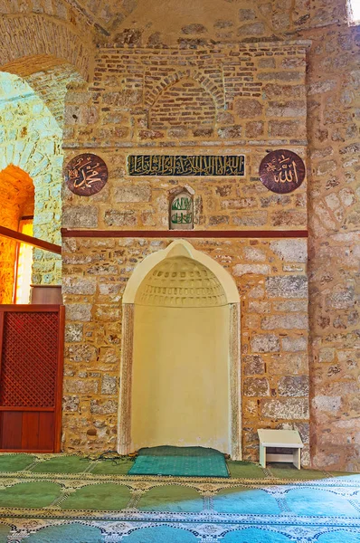 Mihrap Yivliminare (Alaaddin, Ulu) Camii, Antalya — Stok fotoğraf