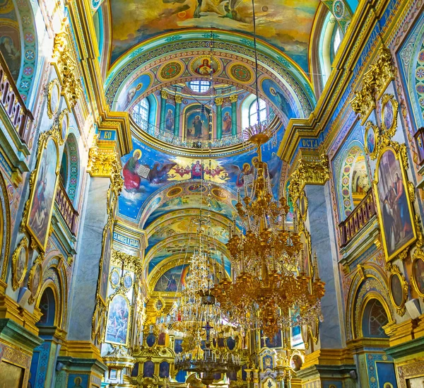Beautiful interior of Holy Dormition Cathedral — Stock Photo, Image