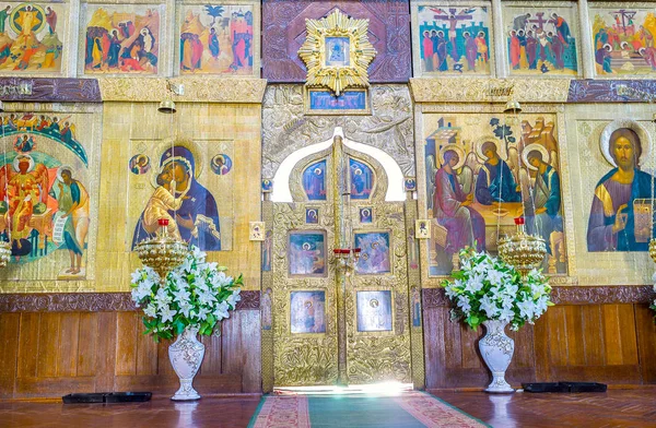 The Royal doors in HOly Trinity Cathedral — Stok Foto