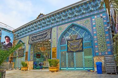 Persian patterns of Emamzadeh Zeyd Holy Shrine, Tehran clipart