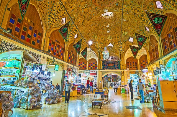 Panorama van Timcheh-e Hajeb-od-Dowleh binnenplaats van Teheran Grand — Stockfoto