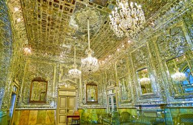The mirror work in Golestan palace, Tehran clipart