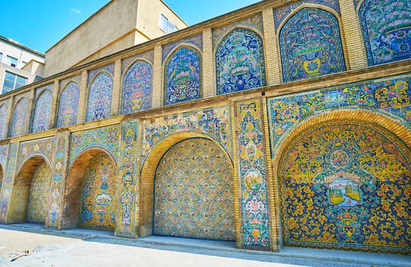 De blommiga motiv av persiska mönster, Golestan, Teheran — Stockfoto