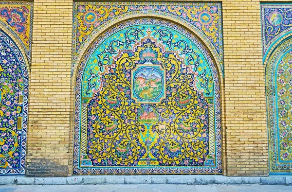 Dekorativa paneler i Golestan, Teheran — Stockfoto