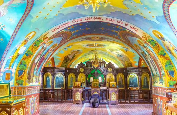 Richly decorated St. Seraphis of Sarov Church — Stock Photo, Image