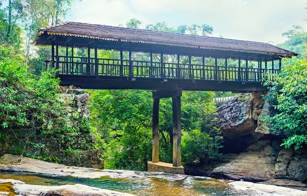L'ancienne construction du pont en bois de Bogoda, Sri Lanka — Photo