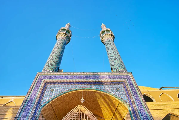 Minarets of Shahzade Fazel Holy Shrine — Stock Photo, Image