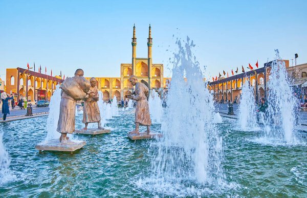 Beautiful sculptures of Yazd