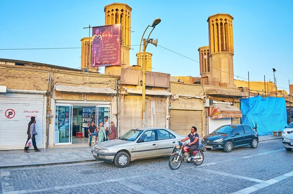 De oude wind torens van Yazd — Stockfoto