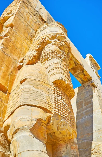 Detalles de Puerta de Jerjes en Persépolis, Irán — Foto de Stock