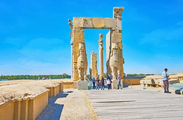 La entrada oriental a la Puerta de Jerjes, Persépolis, Irán — Foto de Stock