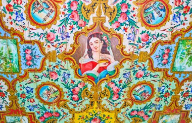 Qavam ev, Şiraz, Iran boyalı dekorlar unsurları