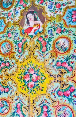 Qavam ev, Şiraz, Iran iç tasarımı resimlerinde