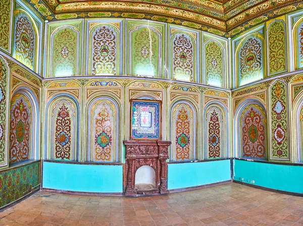 Malovaných dekorů v Qavam domě, Shiraz, Írán — Stock fotografie