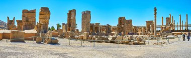 Discover palaces of Persepolis, Iran clipart