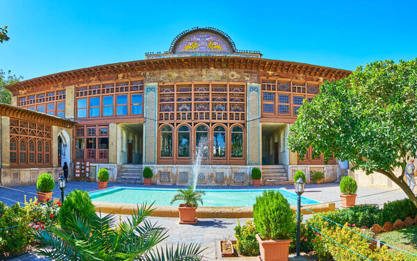 Facade of Zinat Ol-Molk mansion, Shiraz, Iran