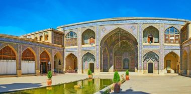 Yaz dua hall, Nasir Ol-Molk Camii, Şiraz, Iran