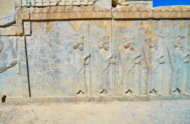 Antik Pers askerinin, Persepolis, Iran