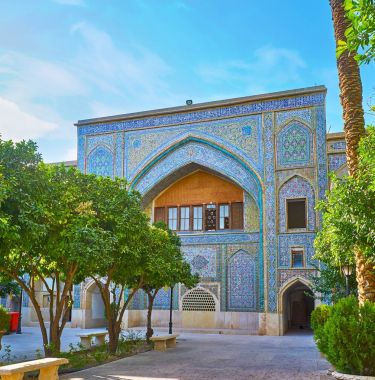 Madraseh mavi Çinili portalı-siz Khan, Şiraz, Iran