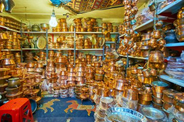 Tencere durak Shiraz Pazar, İran'ın iç