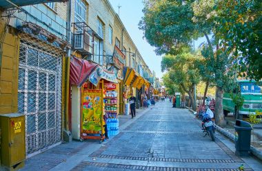 Şiraz, İran gölgeli sokak