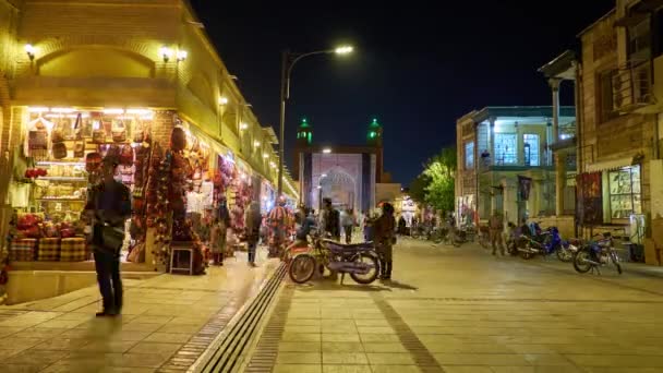 Σιράζ Ιράν Οκτωβρίου 2017 Βράδυ Στο Vakil Bazaar Πολλά Καταστήματα — Αρχείο Βίντεο