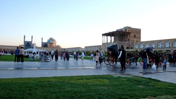 Isfahan Iran Oktober 2017 Der Zentrale Platz Der Stadt Der — Stockvideo