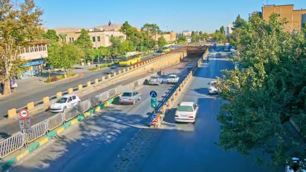 Shiraz Iran Oktober 2017 Der Verkehr Auf Dem Karim Khan — Stockvideo