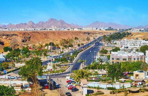 El Salam weg in Sharm El Sheikh, Egypte — Stockfoto