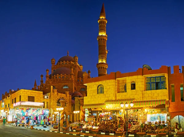 As barracas do mercado na cidade velha de Sharm El Sheikh, Egito — Fotografia de Stock