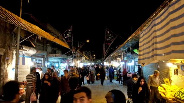 Kerman Irán Octubre 2017 Concurrida Calle Del Bazar Ganjali Khan — Vídeos de Stock