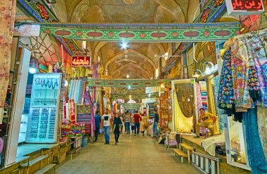 Tekstil bölümü Vakil çarşı, Şiraz, Iran