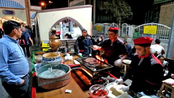Teheran Iran Oktober 2017 Outdoor Food Court Centrum Van Stad — Stockvideo