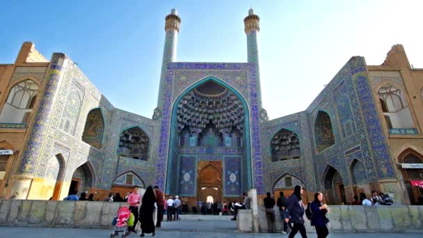 Isfahan Iran October 2017 Iwan Portal Shah Mosque Naqsh Jahan — Stock Video