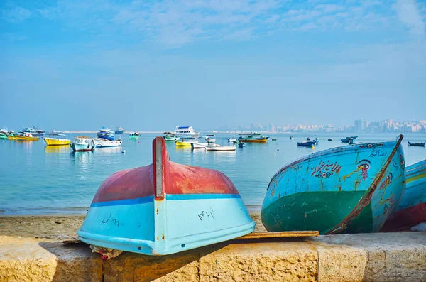 Рыбацкие лодки, Александрия, Египет — стоковое фото