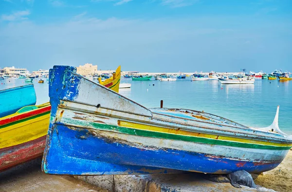 Territoire des pêcheurs à Alexandrie, Égypte — Photo