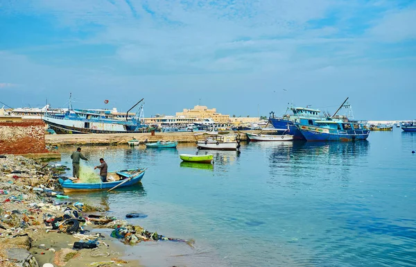 De vissershaven van Alexandrië, Egypte — Stockfoto