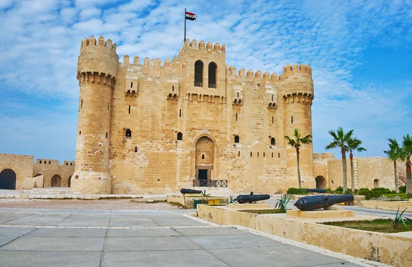 Navštivte pevnost Qaitbay, Alexandria, Egypt — Stock fotografie