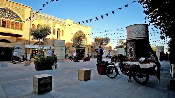 Shiraz Irán Octubre 2017 Zand Calle Peatonal Popular Lugar Turístico — Vídeos de Stock