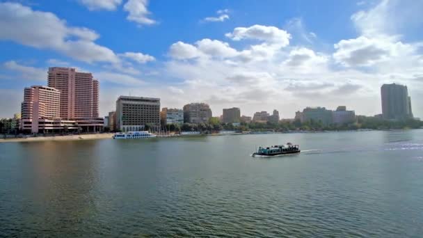 Cairo Egitto Dicembre 2017 Passeggiata Lungo Riva Dell Isola Gezira — Video Stock