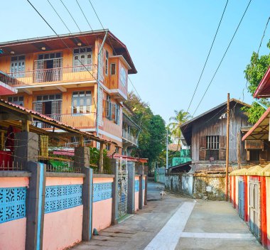 Budist Thayet Taw manastır karmaşık, Yangon, Myan sokak