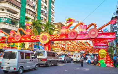 Yeni yıl tatili Yangon, Myanmar